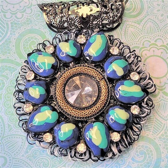 Blue Statement Pendant - Picture 2 of 11